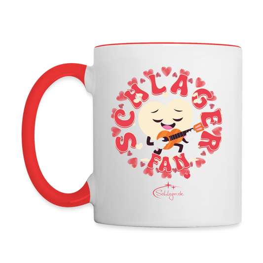 Schlagerfan - Tasse - Weiß/Rot